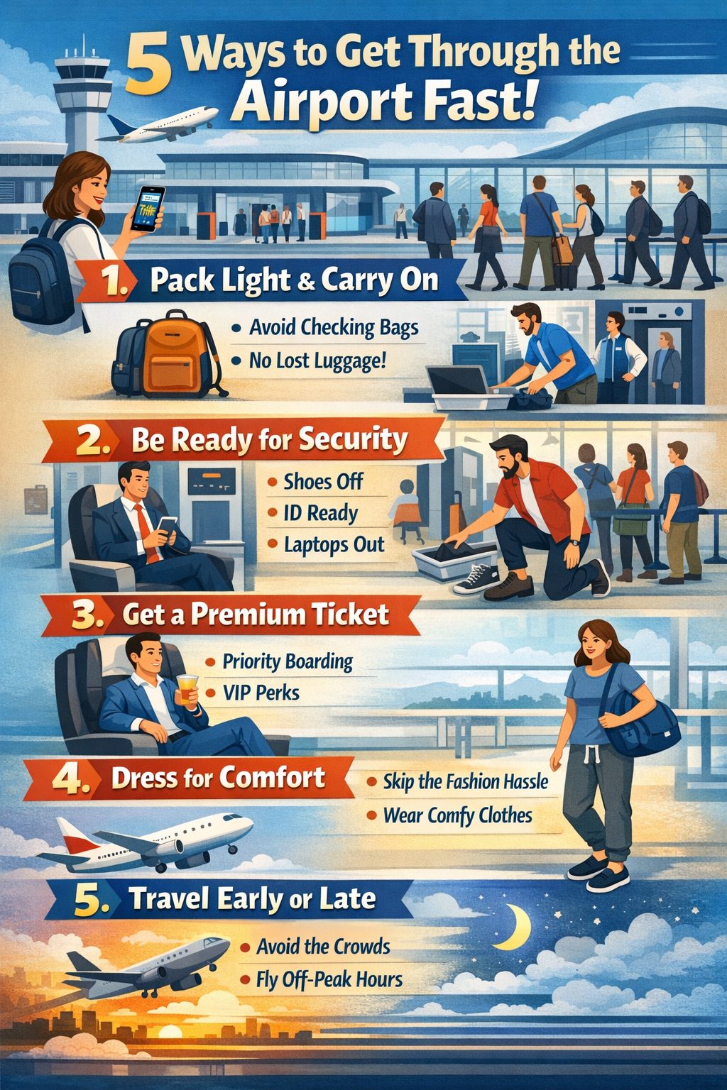 Ways for Getting Through Airport Fast