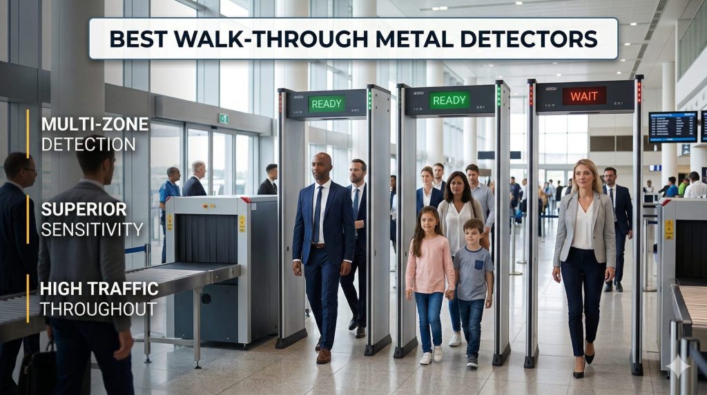 compare walk through security metal detectors